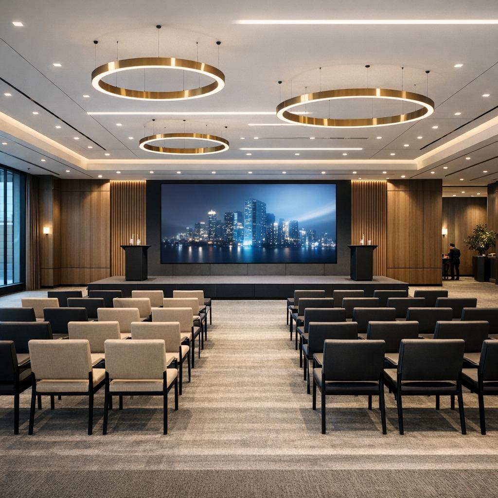 Auditorium-style event setup